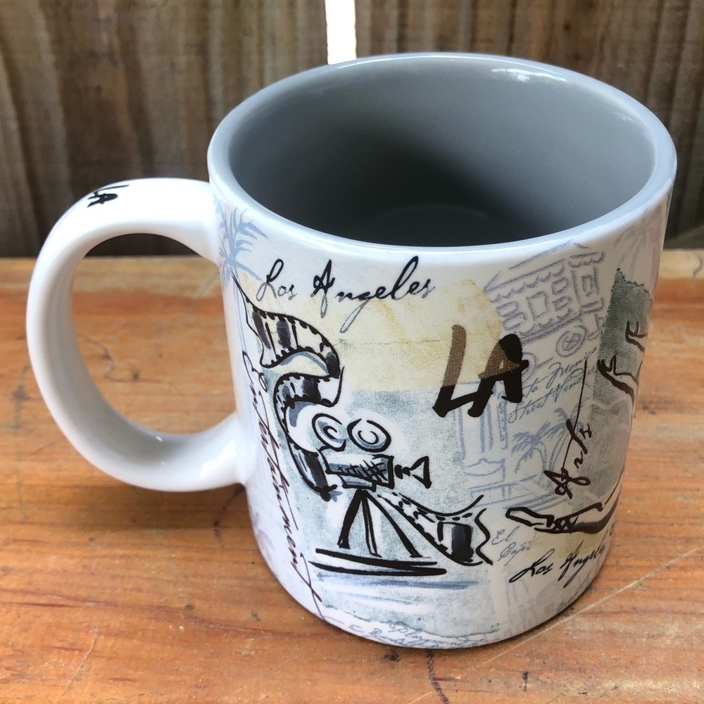 Vintage Los Angeles Coffee Mug Abstract Fashion & Film Drawings